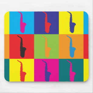Saxophone Pop Art Mouse Mat