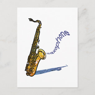 Saxophone Postcard