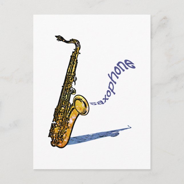 Saxophone Postcard (Front)