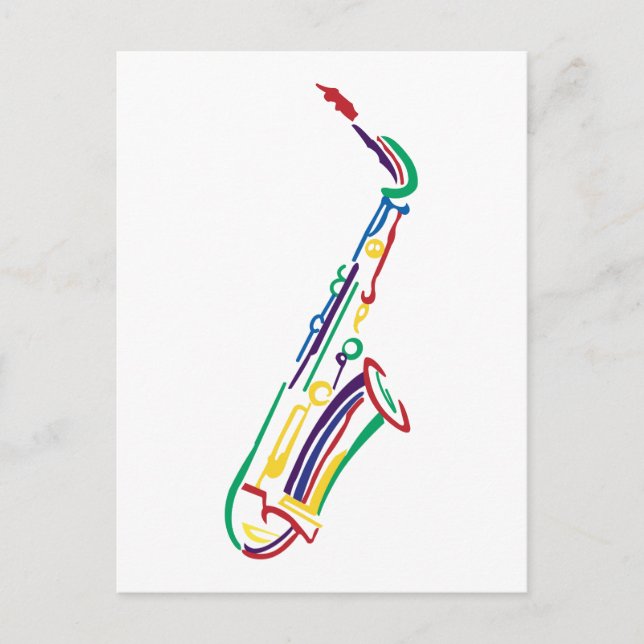 Saxophone Postcard (Front)