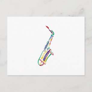Saxophone Postcard
