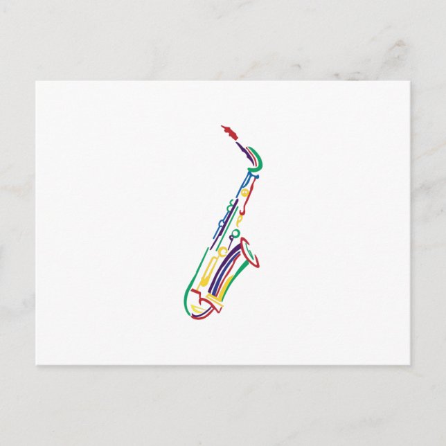 Saxophone Postcard (Front)