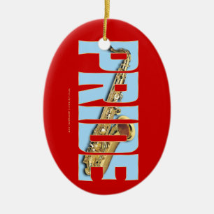 Saxophone PRIDE Ceramic Tree Decoration