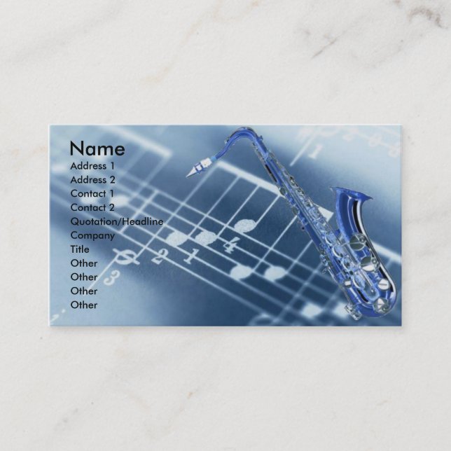 Saxophone Profile Card (Front)