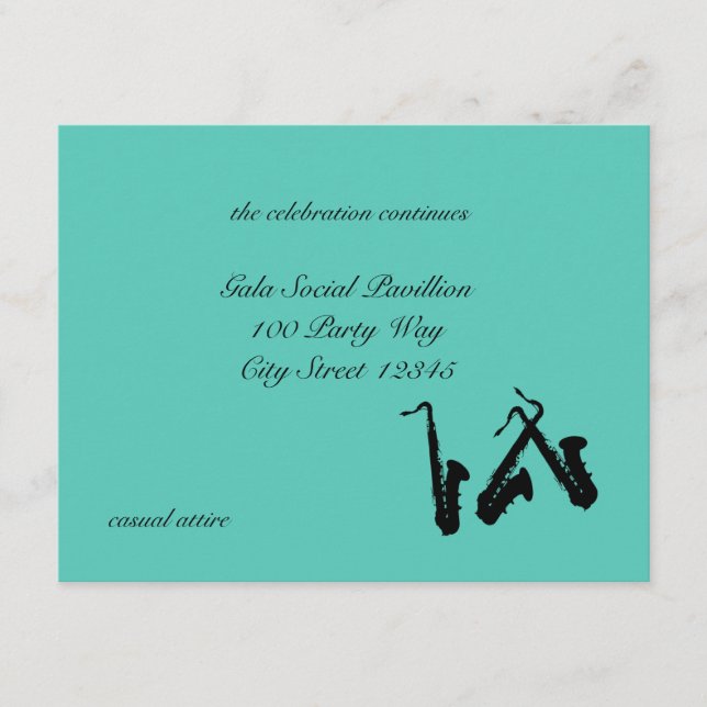 Saxophone/ Reception Card (Front)