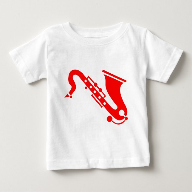 Saxophone - Red Baby T-Shirt (Front)
