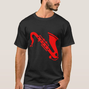 Saxophone - Red T-Shirt