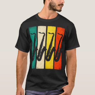 Saxophone - Retro Jazz Band T-Shirt