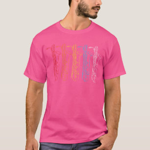 Saxophone Retro Vintage Musician Saxophonist Jazz T-Shirt