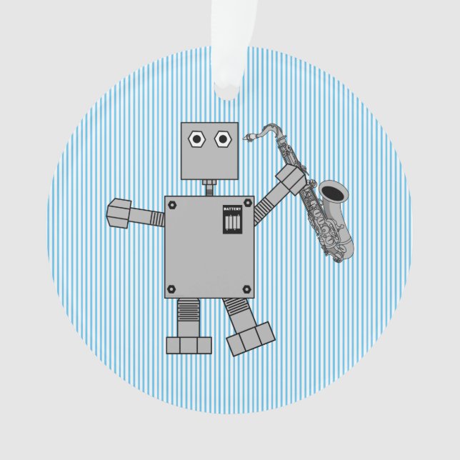 Saxophone Robot Ornament (Front)