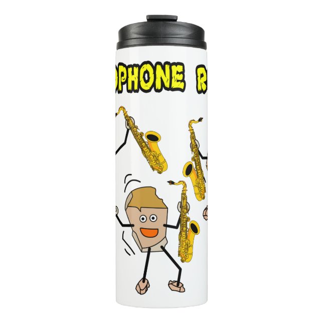 Saxophone Rocks Thermal Tumbler (Front)