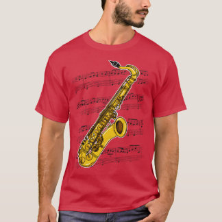 Saxophone Sax Player Saxophonist Jazz Musician Col T-Shirt