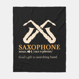 Saxophone - Saxophone Definition Fleece Blanket