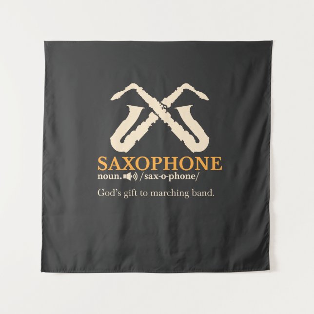 Saxophone - Saxophone Definition Tapestry (Front)