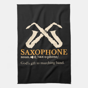 Saxophone - Saxophone Definition Tea Towel