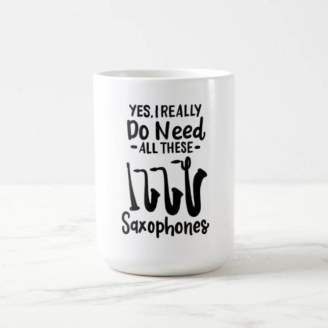 Saxophone - Saxophone Types Coffee Mug (Center)