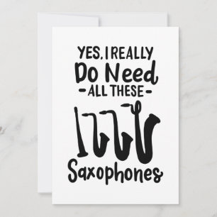Saxophone - Saxophone Types Invitation