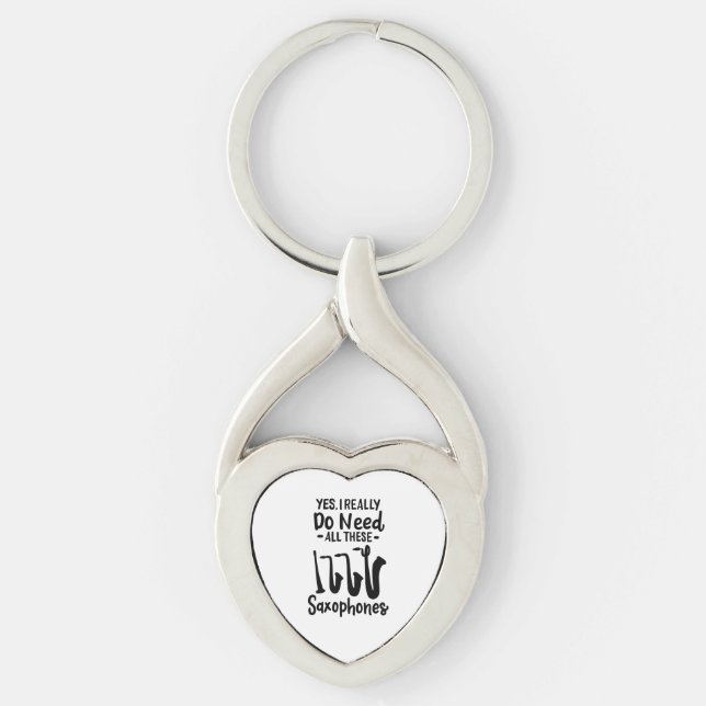 Saxophone - Saxophone Types Key Ring (Front)
