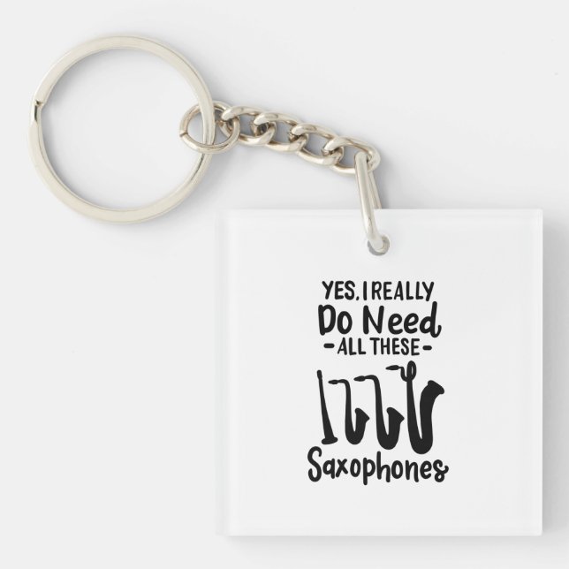 Saxophone - Saxophone Types Key Ring (Front)