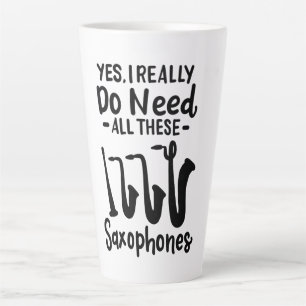 Saxophone - Saxophone Types Latte Mug