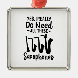 Saxophone - Saxophone Types Metal Tree Decoration