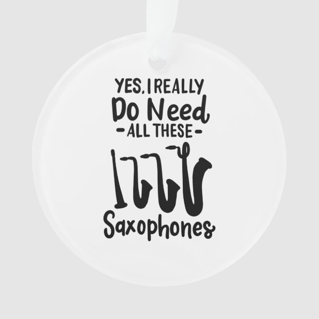 Saxophone - Saxophone Types Ornament (Front)