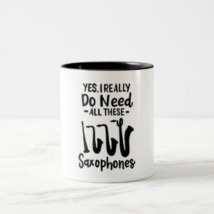 Saxophone - Saxophone Types Two-Tone Coffee Mug