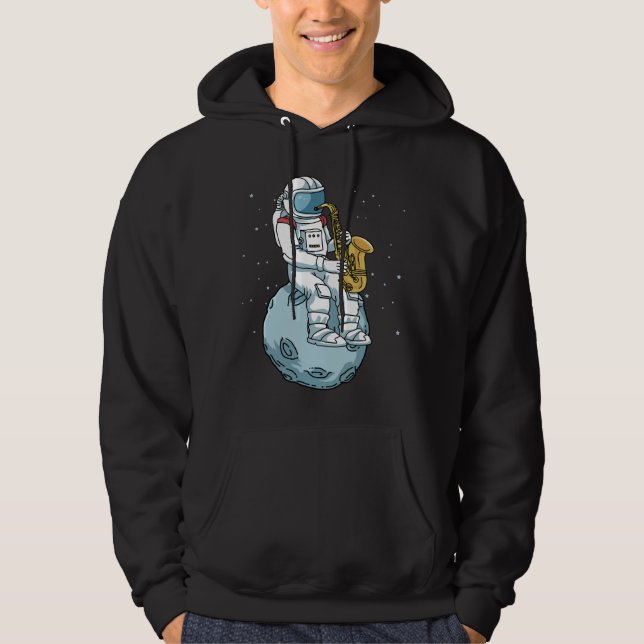 Saxophone Saxophonist Gifts Jazz Music Saxophone Hoodie (Front)