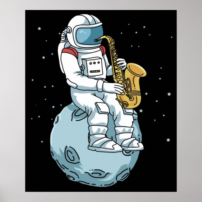 Saxophone Saxophonist Gifts Jazz Music Saxophone Poster (Front)