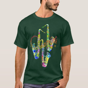 Saxophone Saxophonist Jazz Music Musical Instrumen T-Shirt