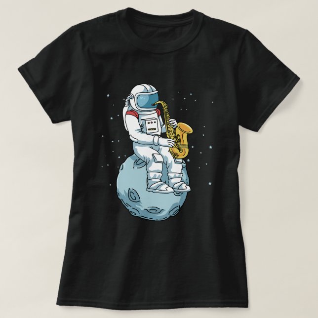 Saxophone Shirt Men Women Saxophonist Gifts Jazz M (Design Front)