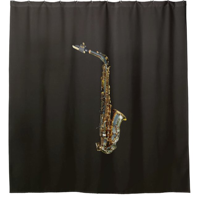Saxophone Shower Curtain (Front)