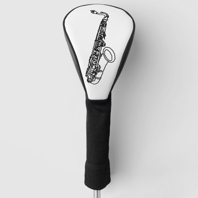 Saxophone Sketch  Golf Head Cover (Front)