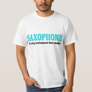 Saxophone Slogan With Music Attitude T-Shirt
