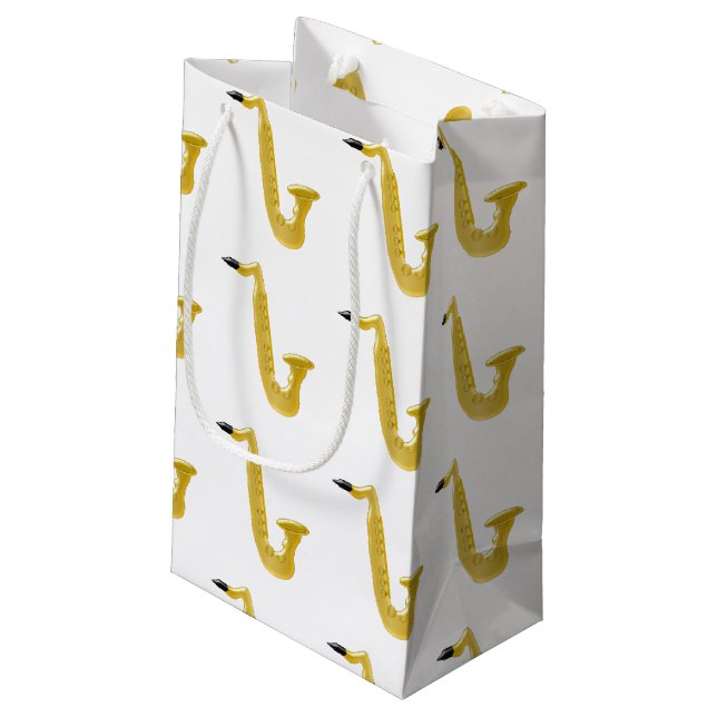 Saxophone Small Gift Bag (Back Angled)