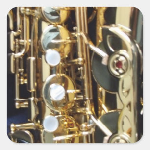 Saxophone Square Sticker
