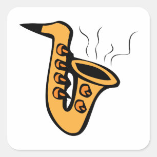 Saxophone Square Sticker