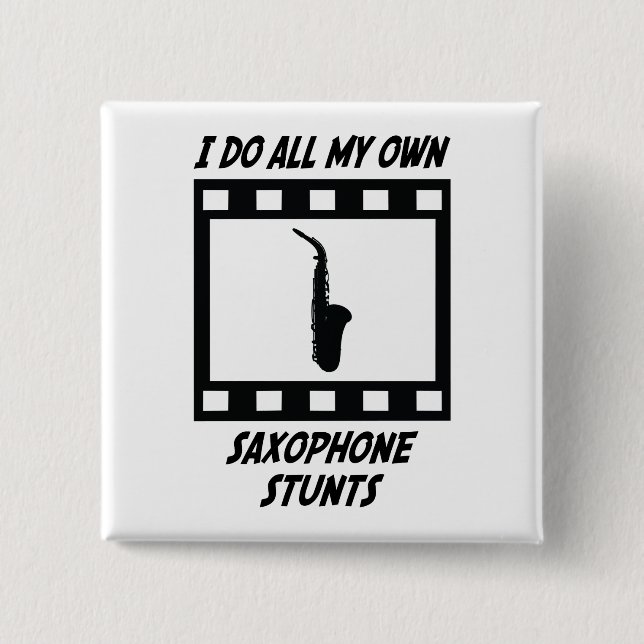 Saxophone Stunts 15 Cm Square Badge (Front)