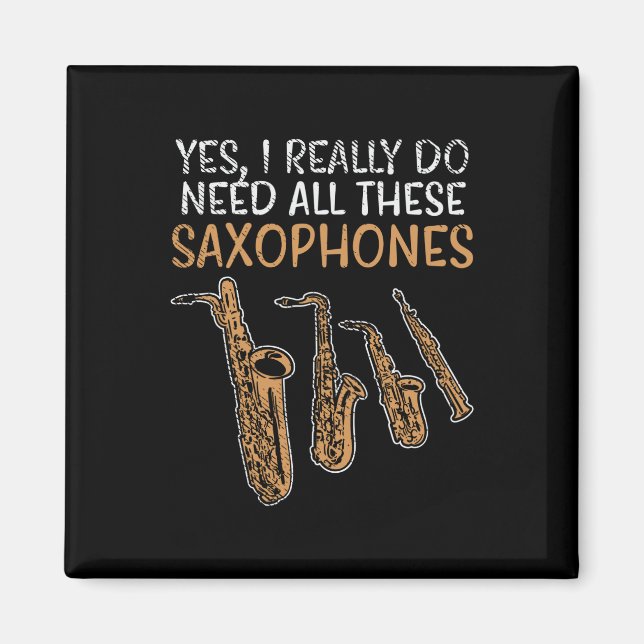 Saxophone Types Magnet (Front)