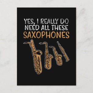 Saxophone Types Postcard