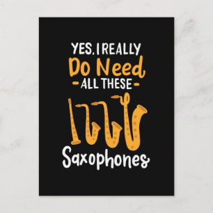 Saxophone Types Postcard