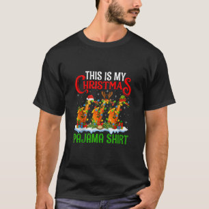 Saxophone Xmas Lights This is My Christmas Pajamas T-Shirt