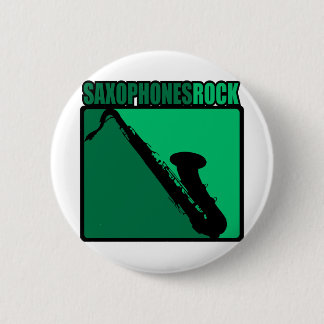 Saxophones Rock! 6 Cm Round Badge