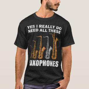 Saxophonist Gifts Jazz Music Gift Women Saxophone T-Shirt