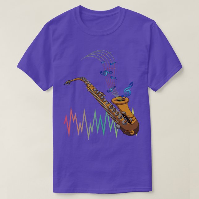 Saxophonist Jazz Music Lover Instrument Saxophone T-Shirt (Design Front)