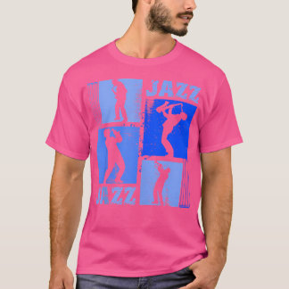 Saxophonist Jazz Musician Blue Music T-Shirt