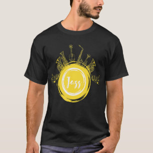 Saxophonist Jazz Musician Player Editorial Art T-Shirt