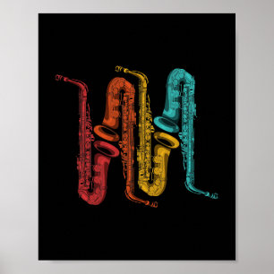 Saxophonist Marching Band Musician Gift Saxophone Poster