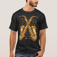 Saxophonist Music Notes Jazz Musician Instrument S
