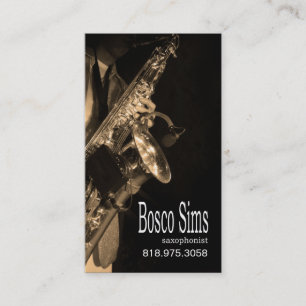 Saxophonist Musician for Music Business Card